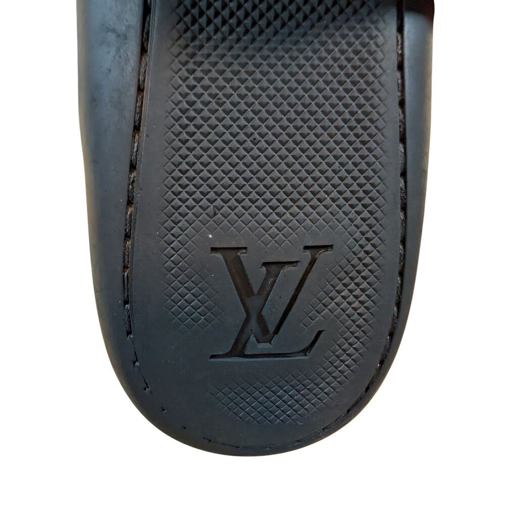 LOUIS VUITTON LV Damier High Top Sneakers Double Zip Black 9.5 Lace Up - Picture 8 of 14